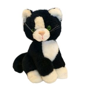 Vintage Russ Black/White Cat Kitten Sasha Plush
